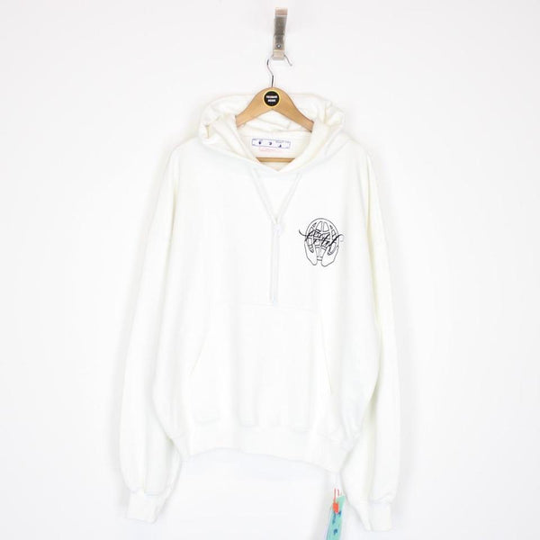 Off White Hand Arrow Logo Hoodie Medium