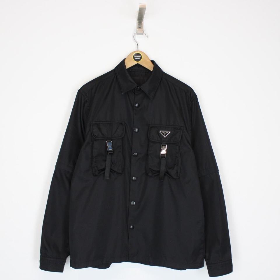 ジャケット・アウター archive 1998ss PRADA long sleeve shirt Prada Archive 1998ss Nylon Zip Coat - メルカリ