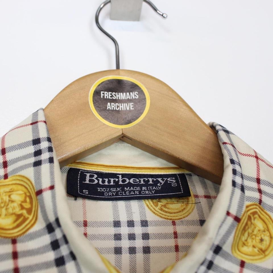 Vintage Burberry Prorsum Coin Silk Shirt Small