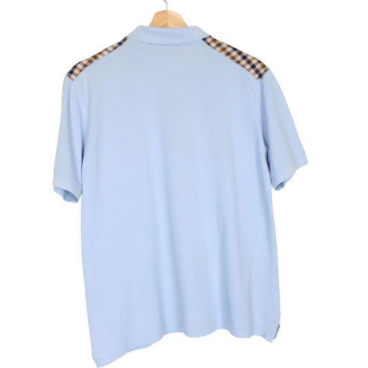 Aquascutum House Check Polo Shirt Small