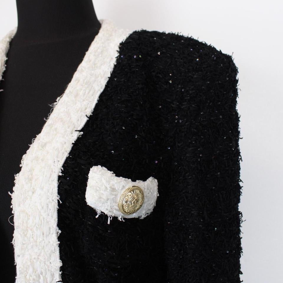 Balmain Paris Tweed Blazer Jacket XL
