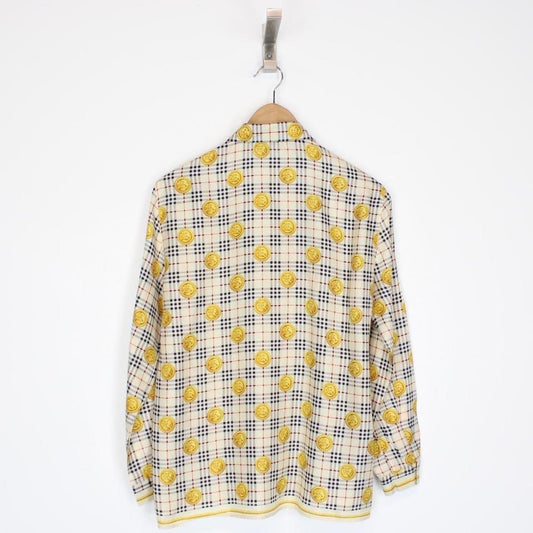 Vintage Burberry Prorsum Coin Silk Shirt Small