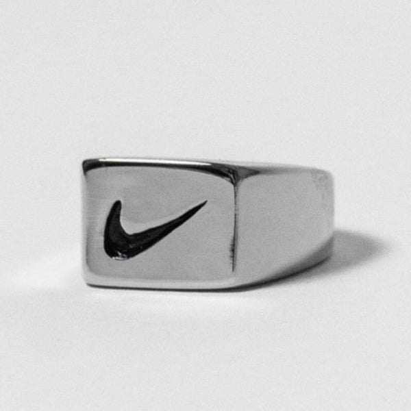 Nike Square Swoosh Ring Silver