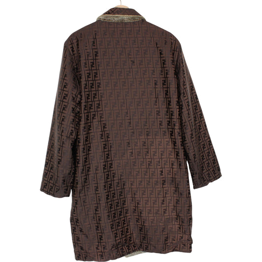 Vintage Fendi Zucca Monogram Reversible Coat Medium