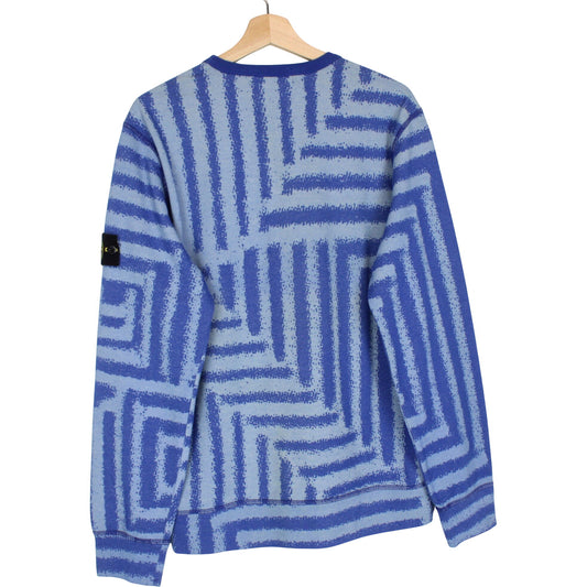 Stone Island Maze Print Sweatshirt Medium
