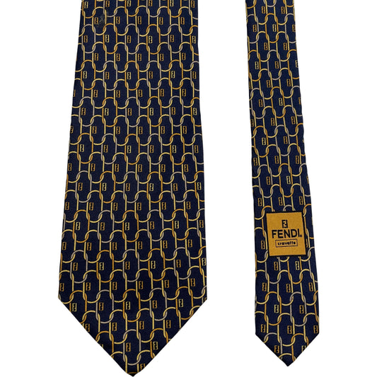 Fendi Monogram Silk Tie