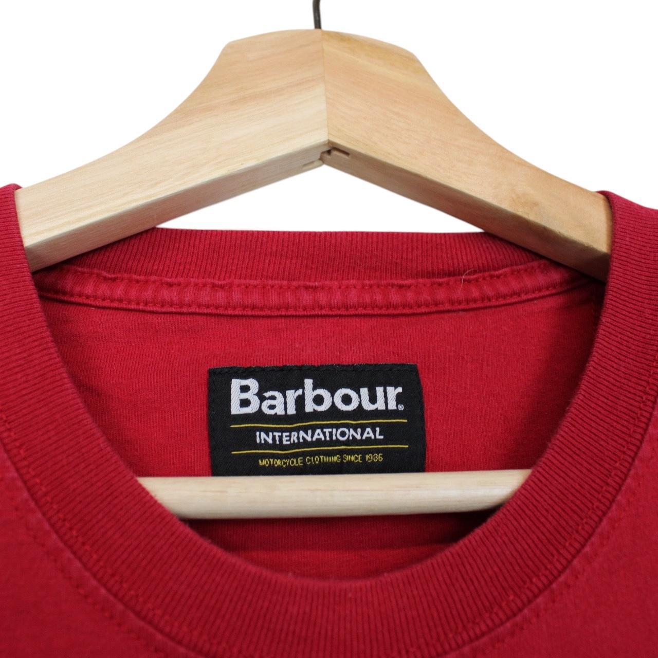 Barbour International Red Short Sleeve Logo Print T-Shirt