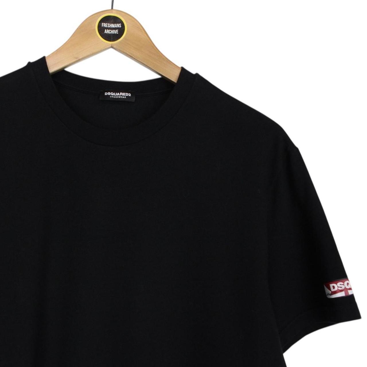 Dsquared2 Black Logo Print Short Sleeve Cotton T-Shirt