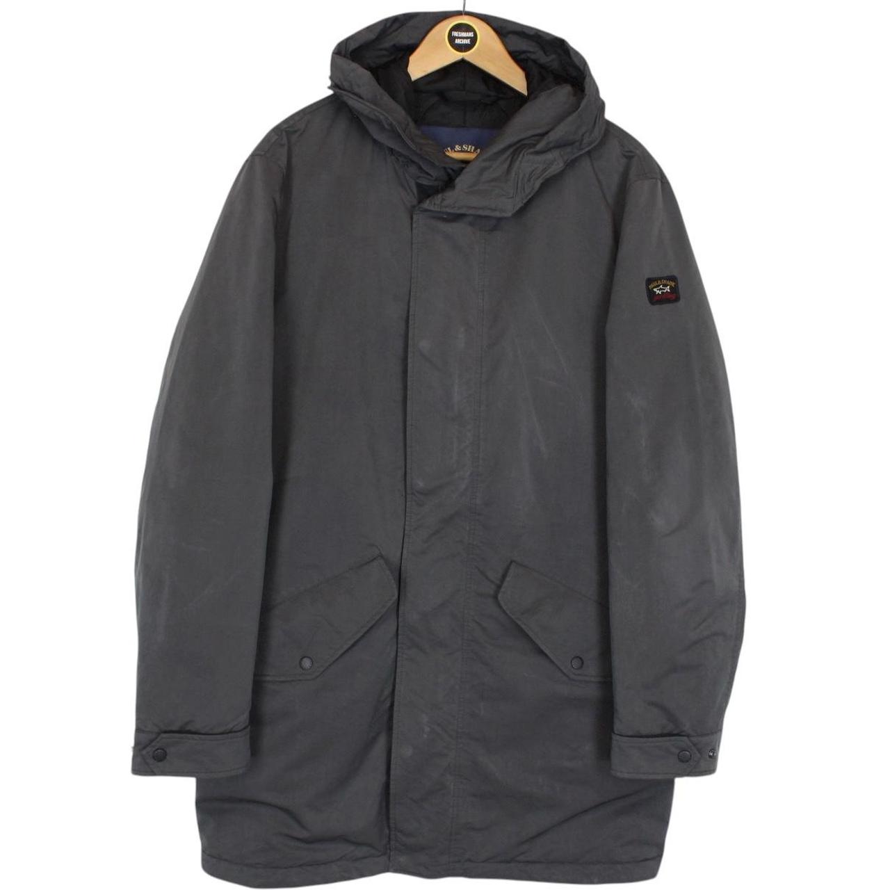 Paul & Shark Grey Full Zip Primaloft Woven Parka Jacket