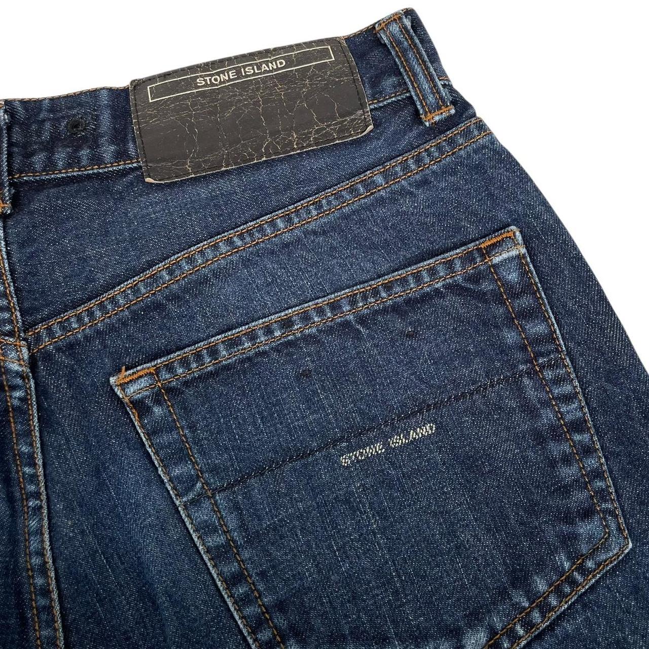 Vintage Stone Island AW 2001 Navy Blue Straight Leg Fit Denim Jeans