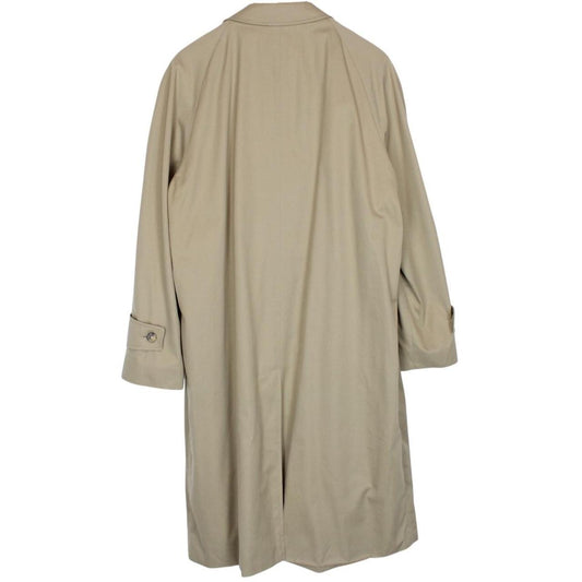 Vintage Aquascutum Tan Brown House Check Single Breasted Trench Coat