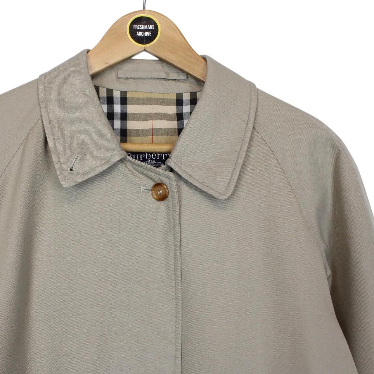 Vintage 90s Burberry Beige Single Breasted Trench Coat