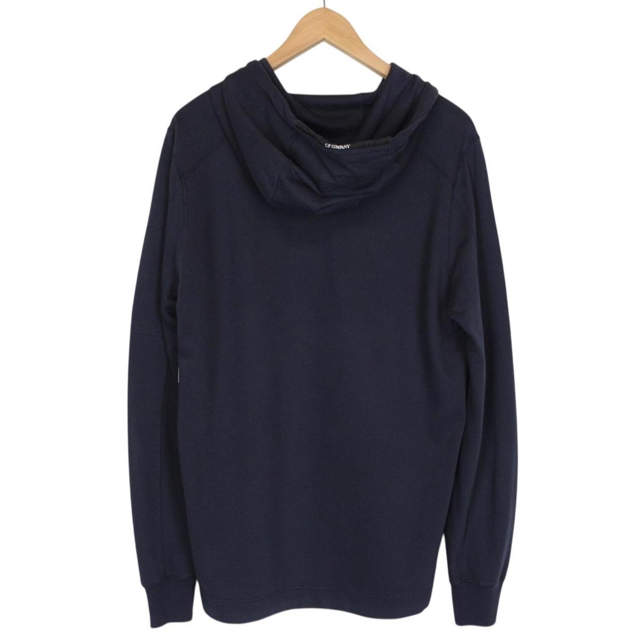 CP Company Navy Blue Cotton Lens Hoodie Jumper