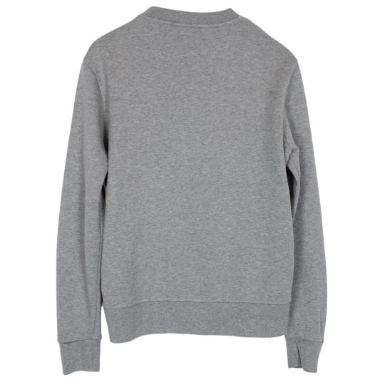 Moncler Grey Cotton Logo Embroidered Sweatshirt Jumper