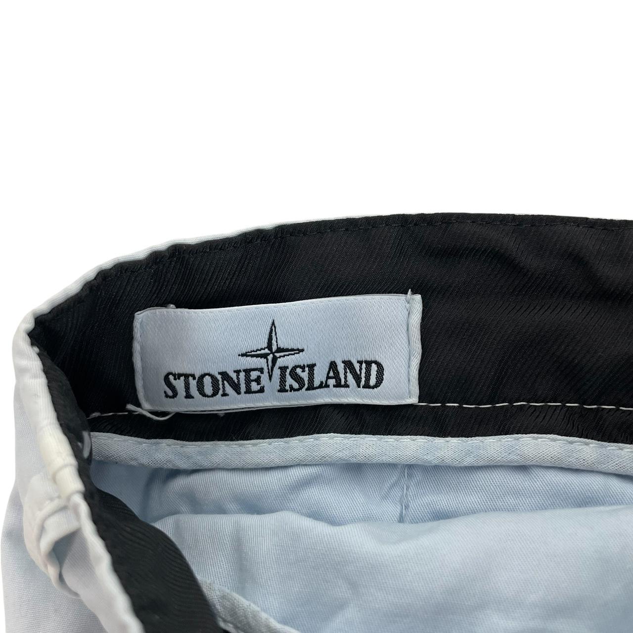 Stone Island SS 2021 Light Blue Slim Fit Cargo Trousers