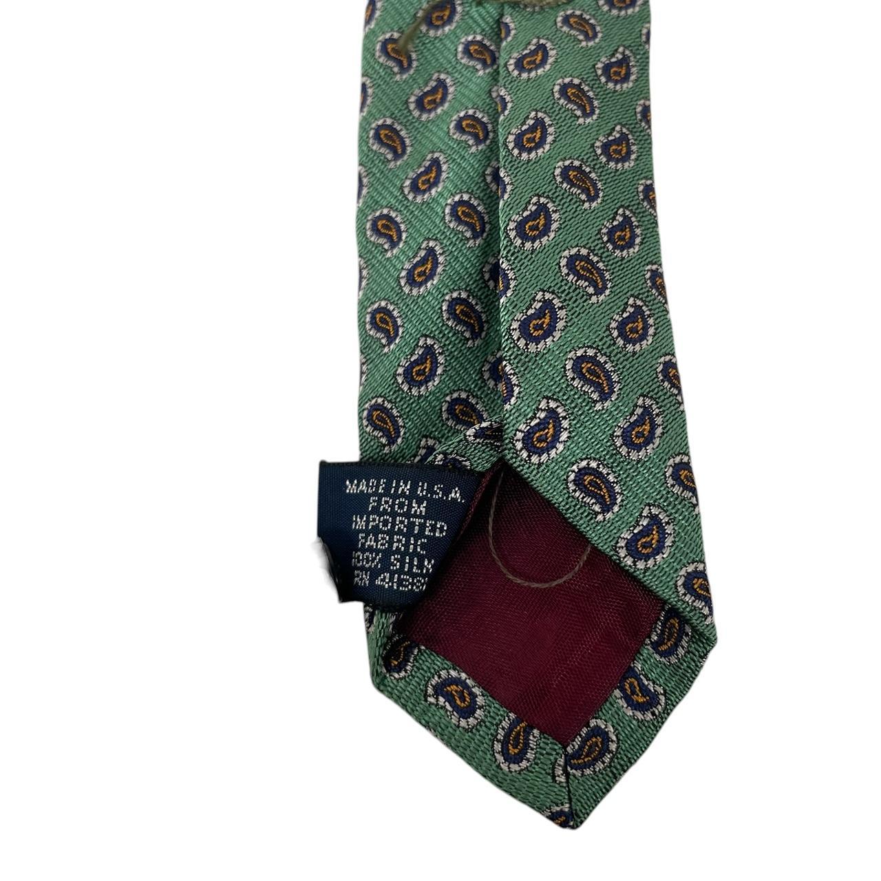 Vintage Polo Ralph Lauren Green Silk Tie