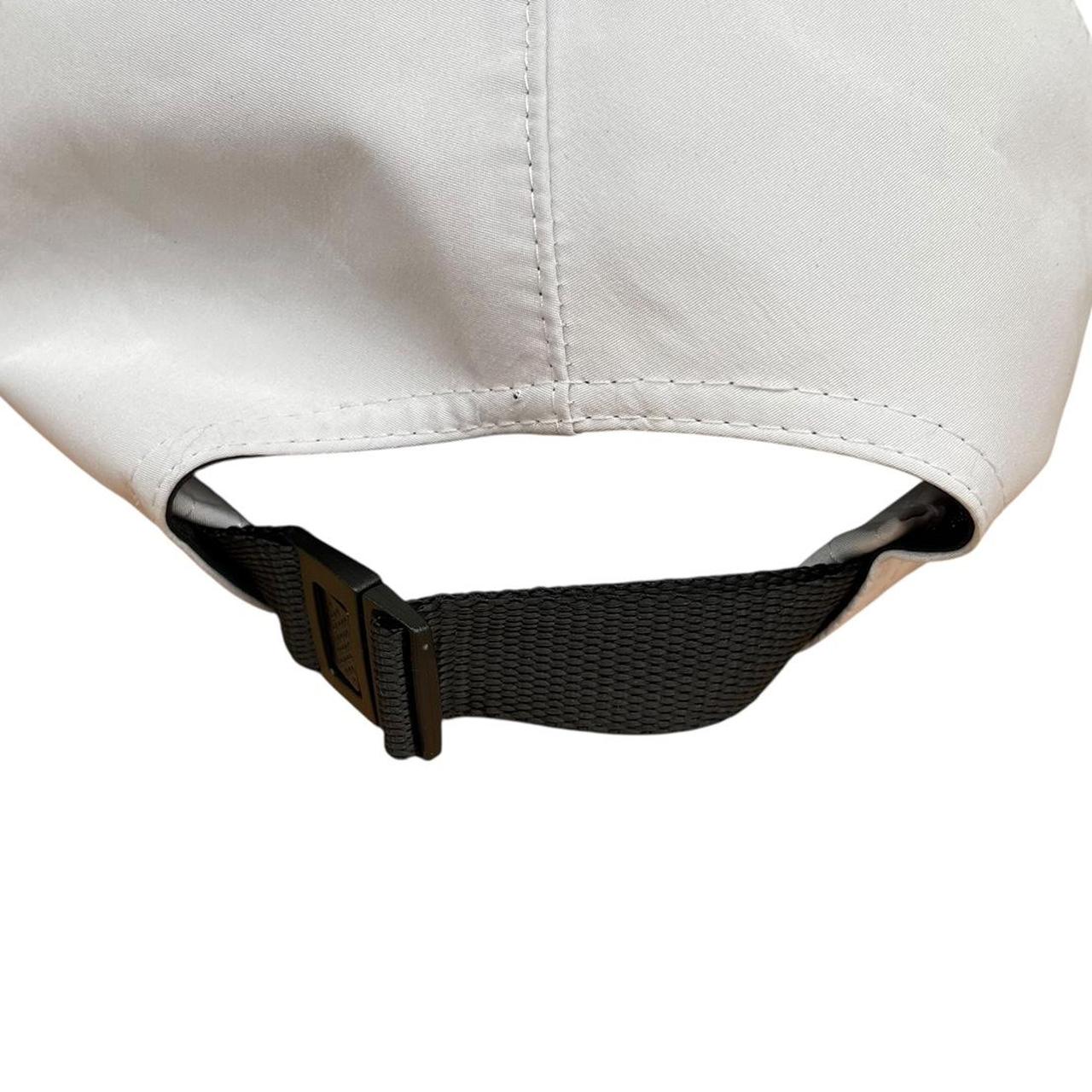 Moncler White and Black Logo Print Baseball Cap