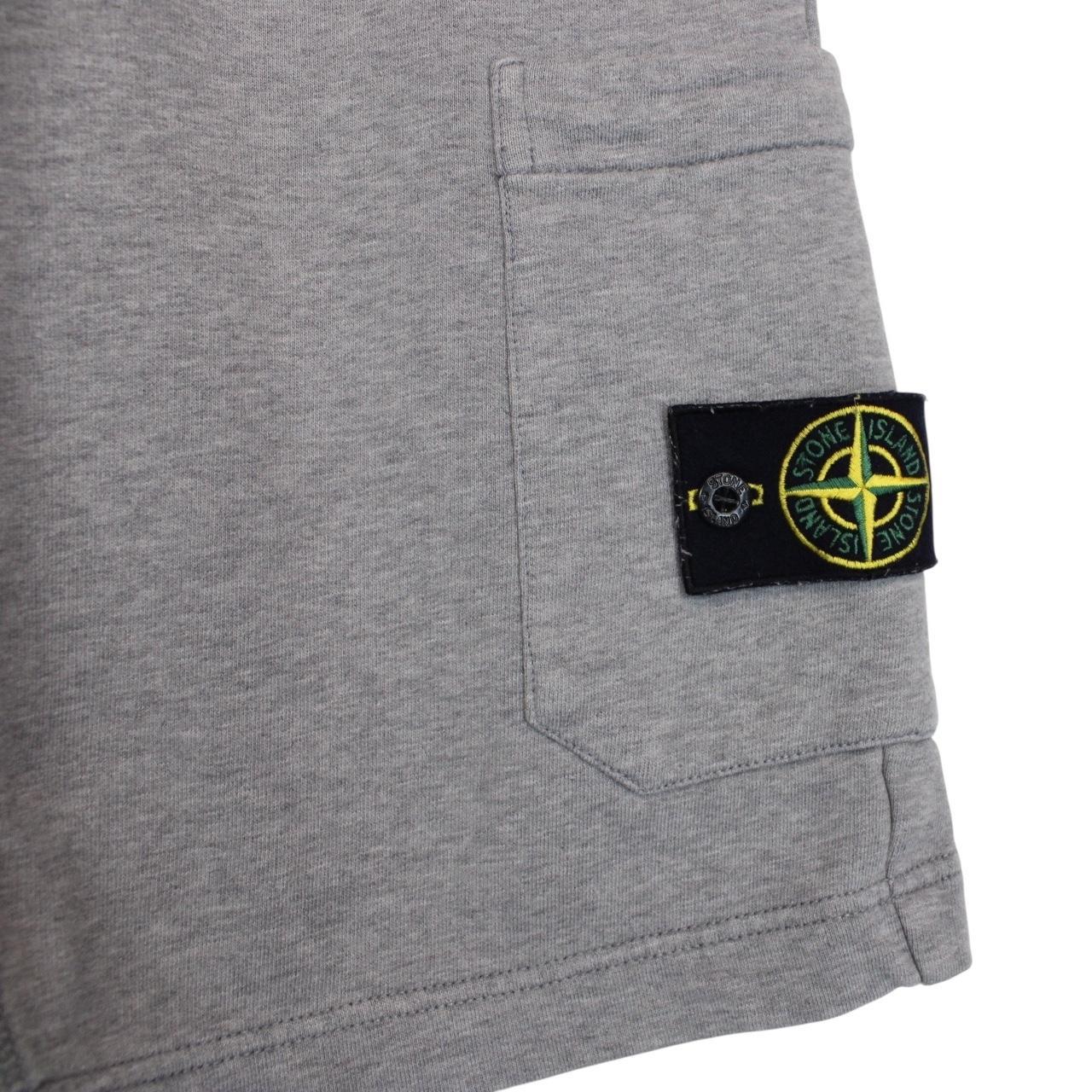 Stone Island SS 2018 Grey Cotton Jogger Shorts