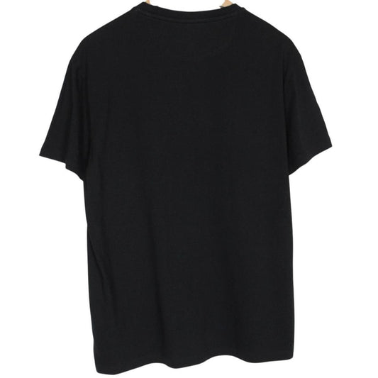 Valentino Black VLTN Logo Print Cotton Short Sleeve T-Shirt