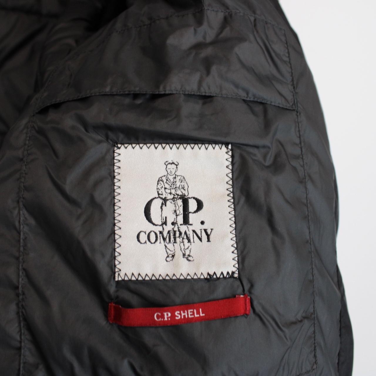 CP Company Black Quilted Hybrid Soft Shell Full Zip Lens Jacket
