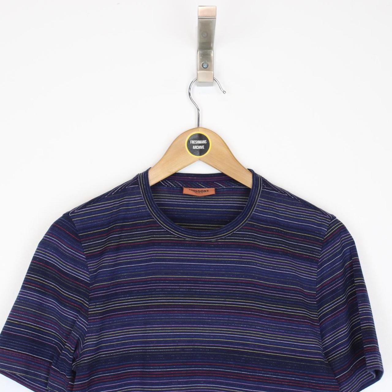 Missoni Multicoloured Striped Short Sleeve Cotton T-Shirt