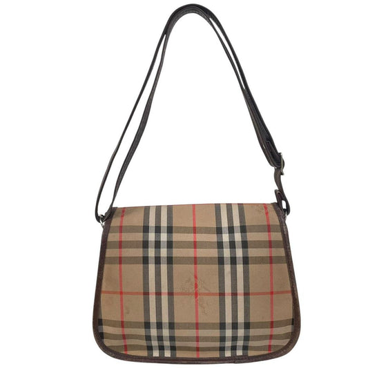 Vintage 90s Burberry Tan Brown Nova Check Shoulder Bag