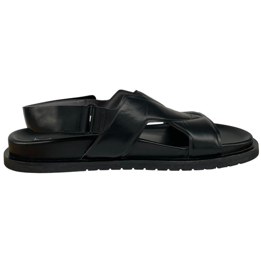 Louis Vuitton LV Black Calf Leather Oasis Sandals