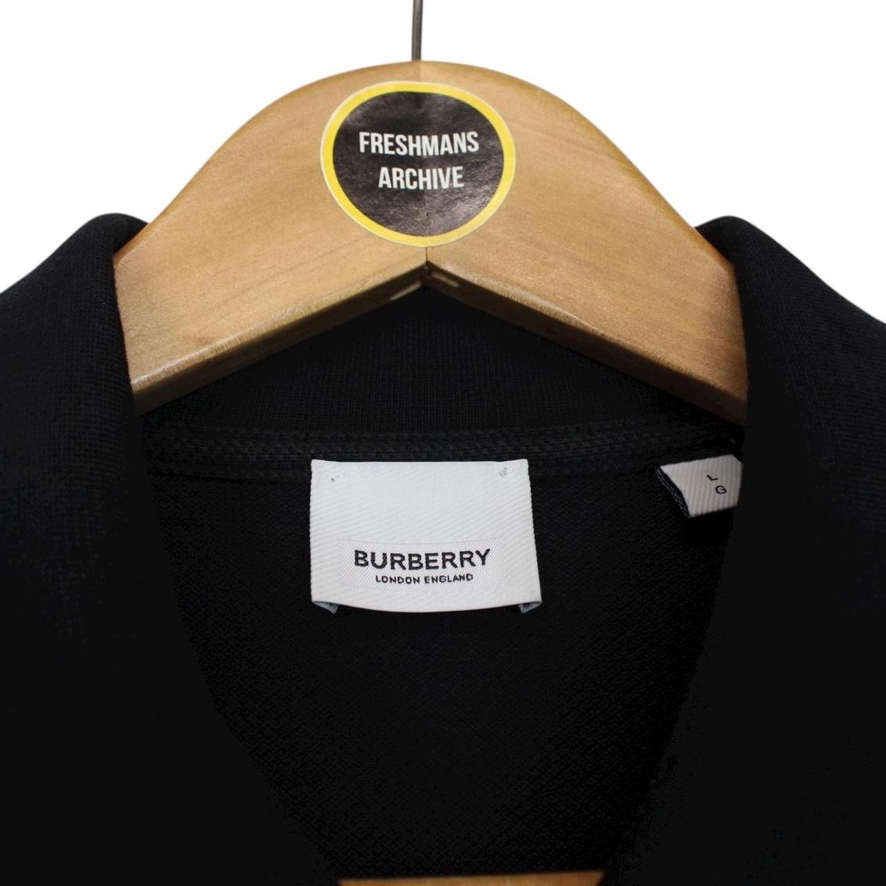 Burberry Black and Tan Nova Check Short Sleeve Cotton Polo Shirt