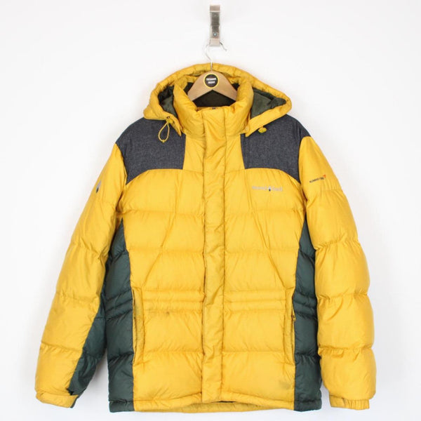 Vintage Montbell Yellow and Grey Full Zip Down Puffer Jacket