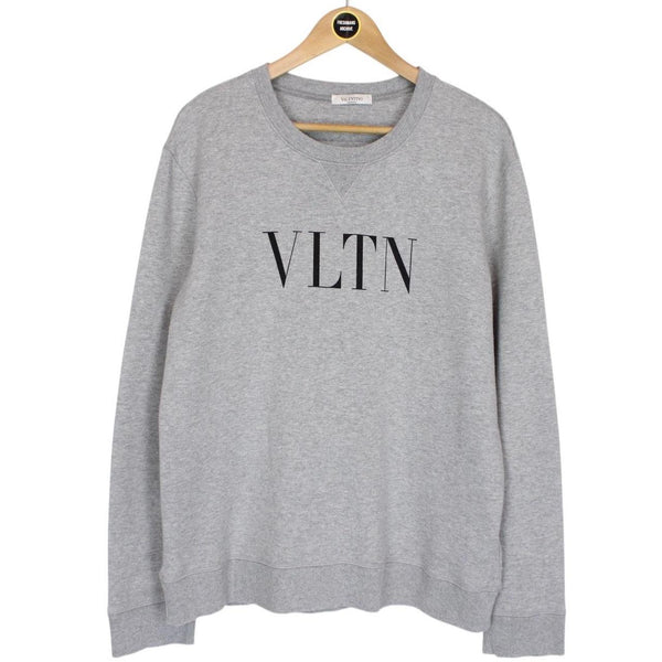 Valentino Garavani VLTN Print Grey and Black Sweatshirt Jumper