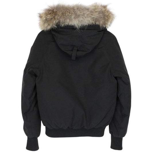 Canada Goose Black Chilliwack Bomber Down Jacket with Fur Trim