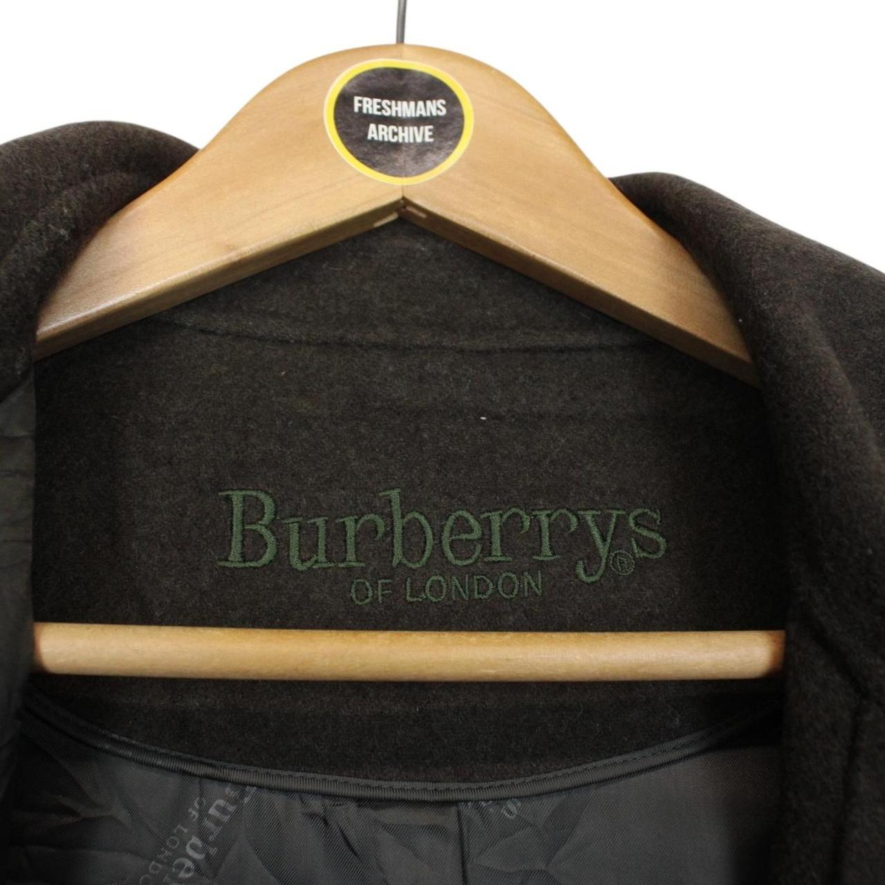 Vintage 90s Burberry Khaki Brown Cashmere Wool Coat