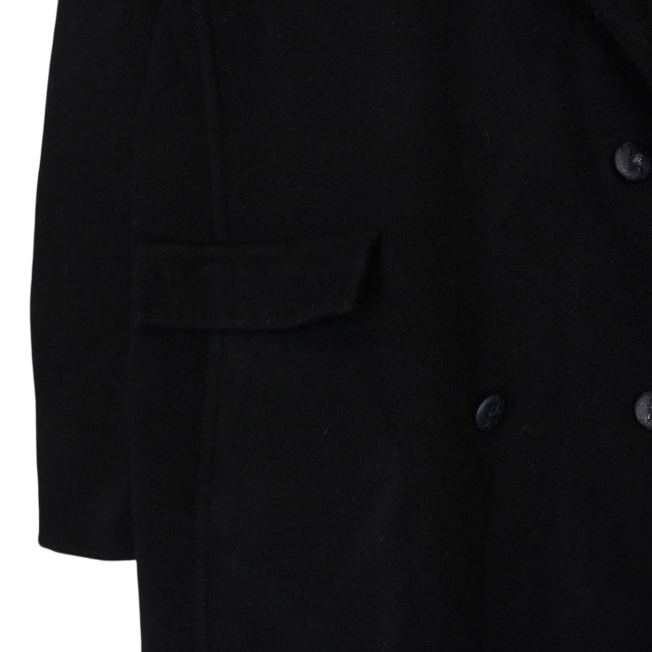 Vintage 90s Burberry Black Wool Coat