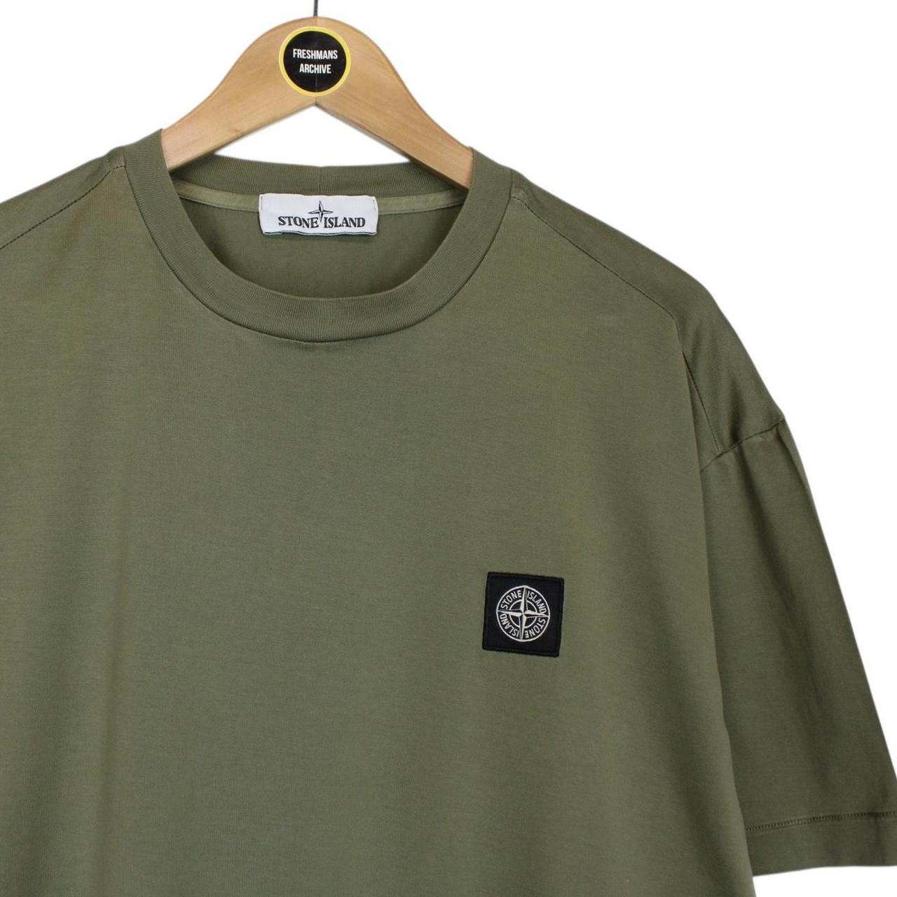 Stone Island Green Short Sleeve Cotton Compass T-Shirt