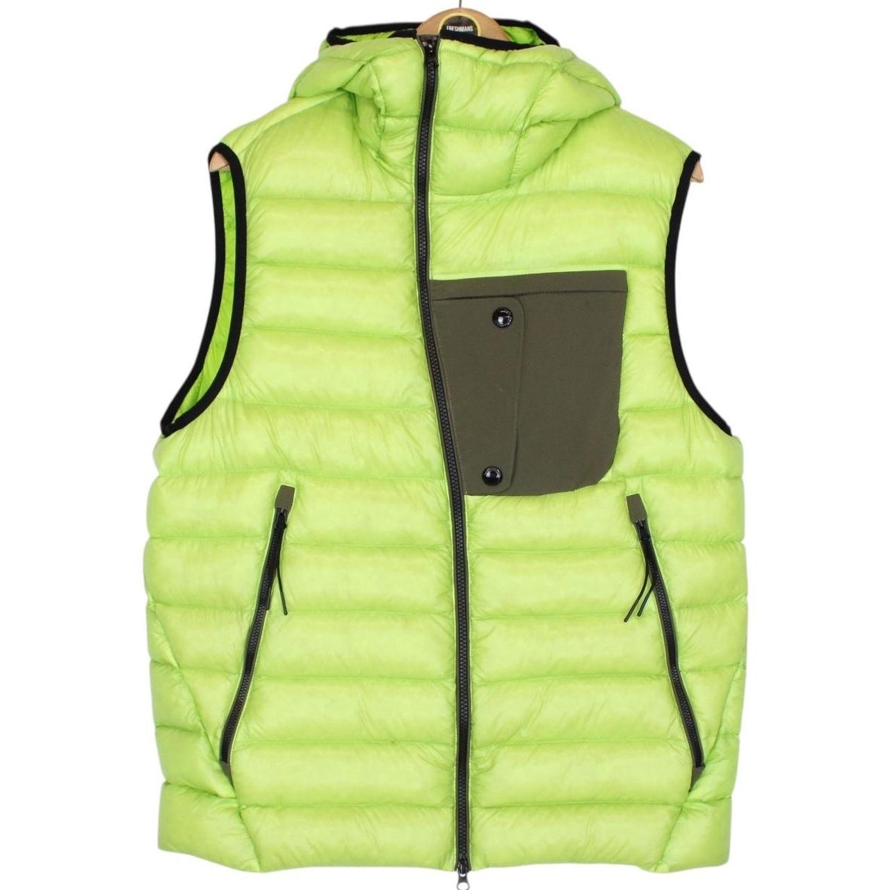 CP Company Lime Green DD Shell Goggle Down Gilet / Bodywarmer