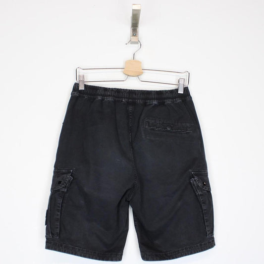 Stone Island SS 2021 Black Bermuda Cotton Cargo Shorts
