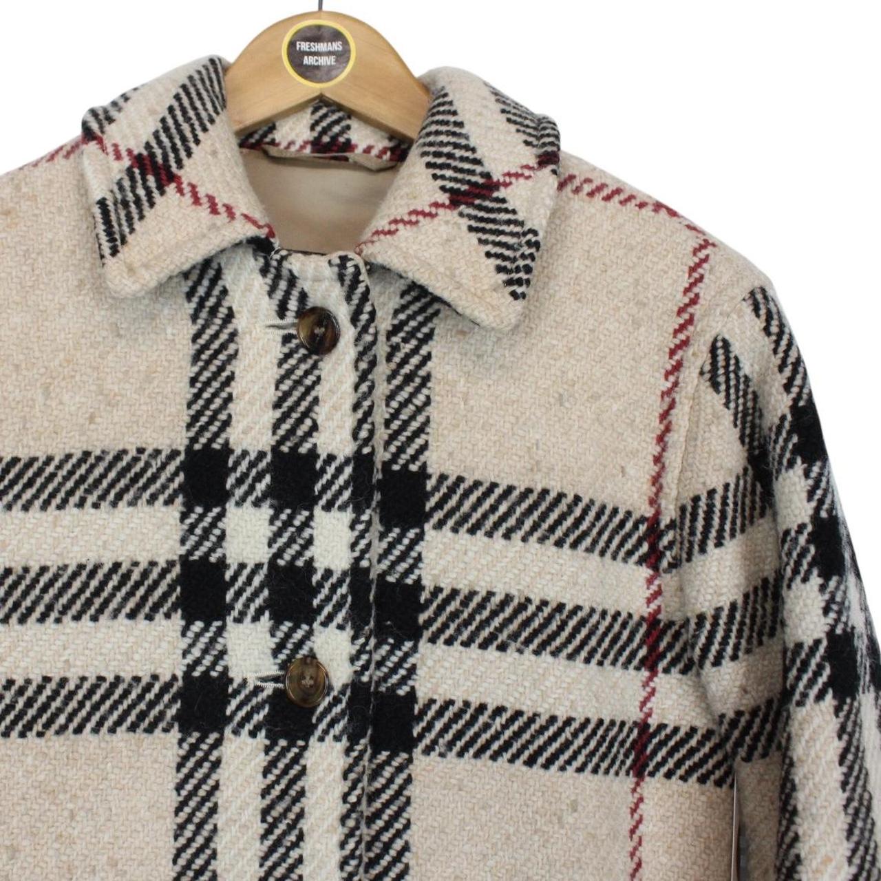 Burberry London Beige Wool Nova Check Coat