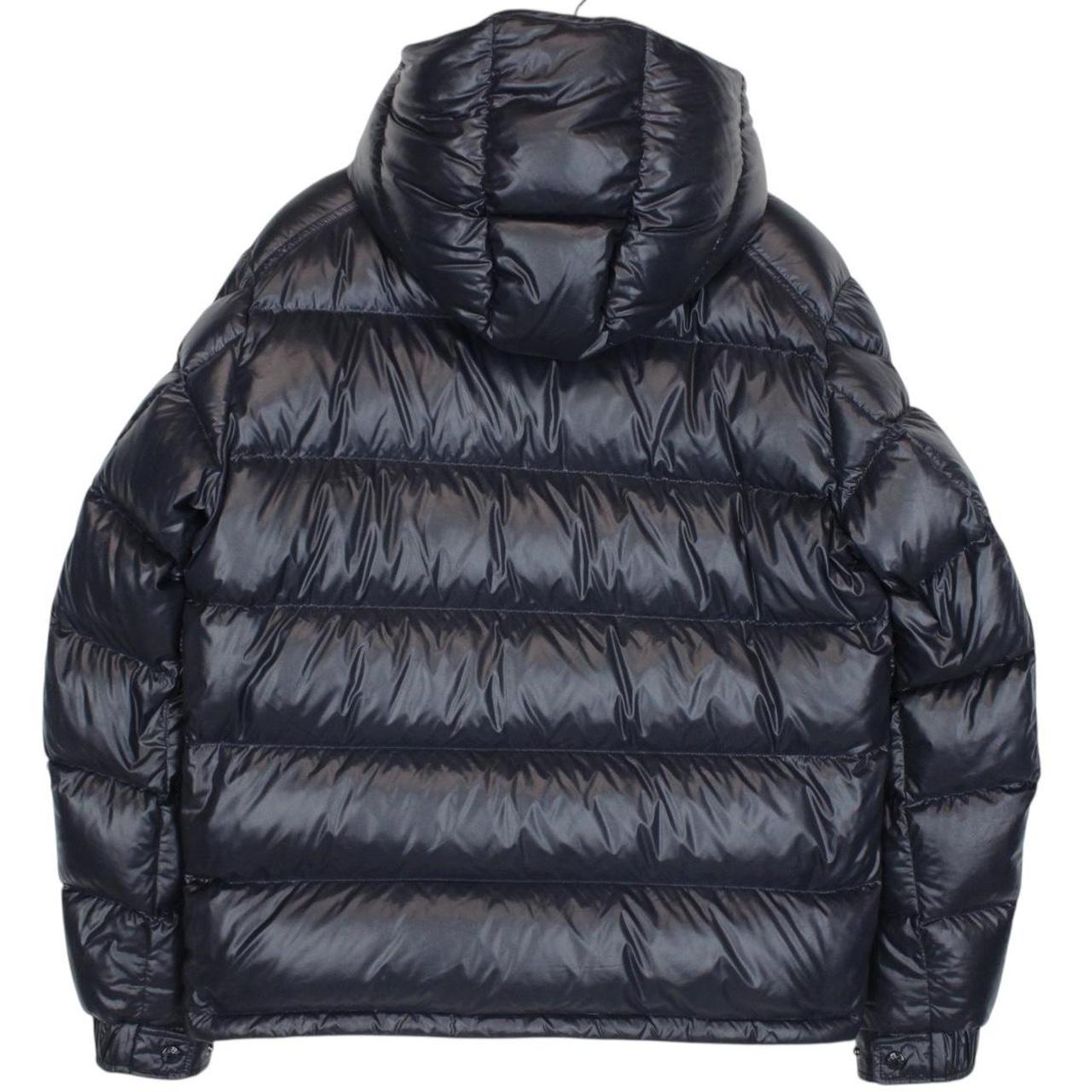 Moncler Maya Navy Blue Full Zip Hooded Down Puffer Jacket