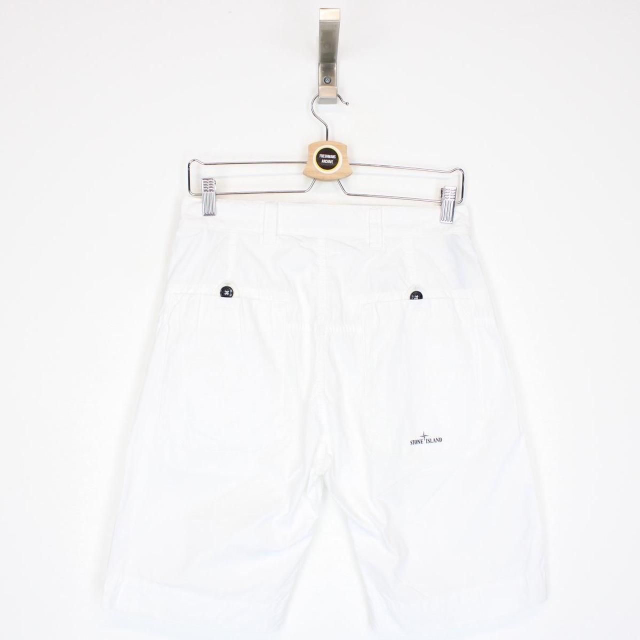 Stone Island SS 2010 White and Black Cotton Bermuda Shorts