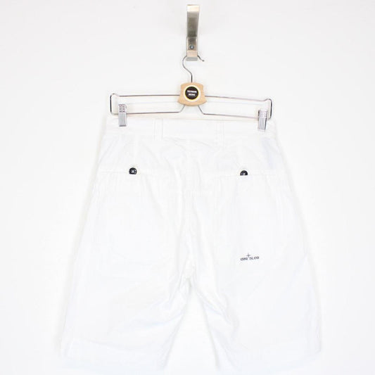 Stone Island SS 2010 White and Black Cotton Bermuda Shorts