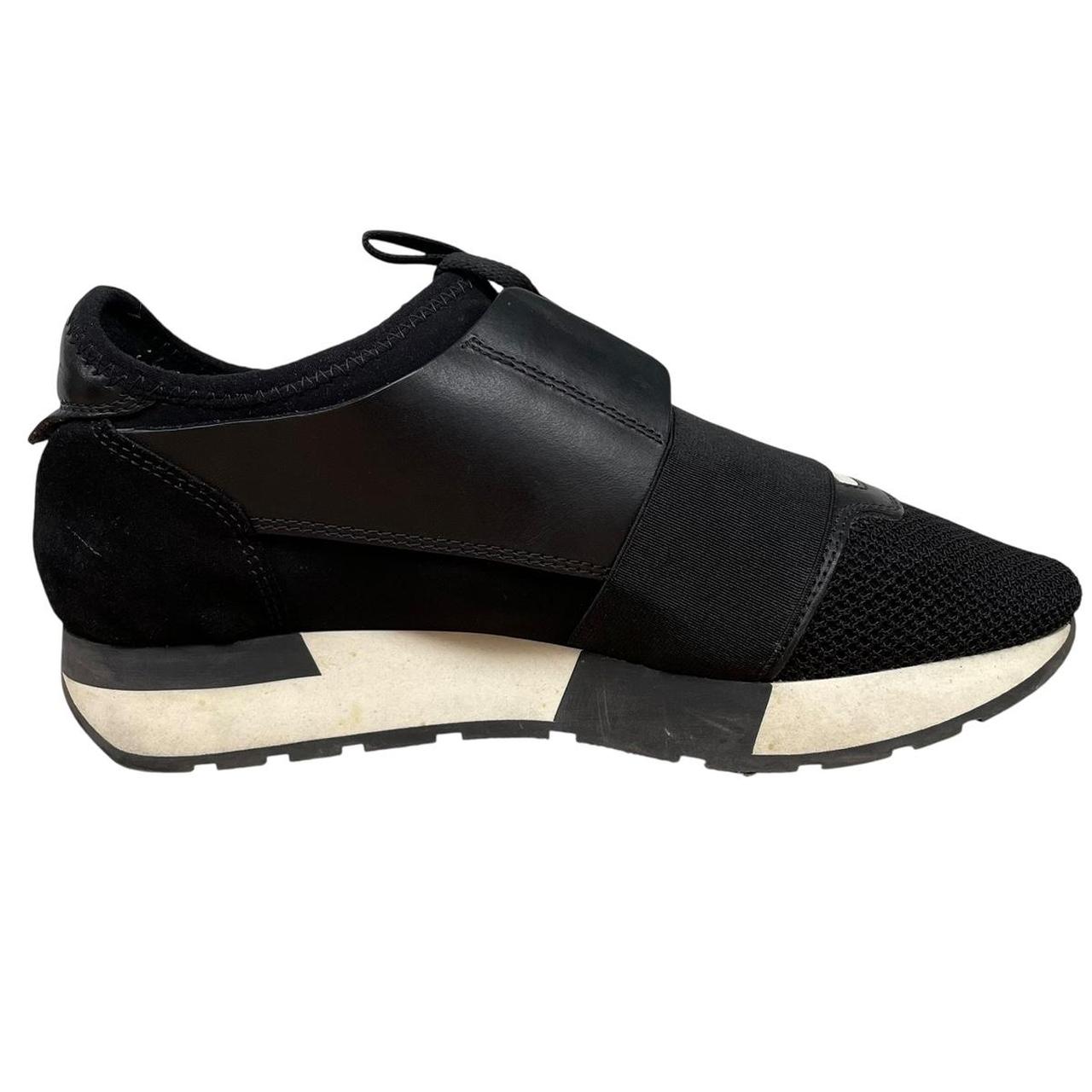 Balenciaga Race Runner Black and Cream Trainers
