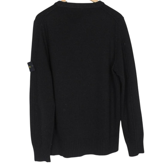 Stone Island Black Wool Knit Jumper
