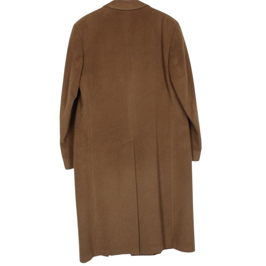 Loro Piana Camel Brown Cashmere Wool Overcoat