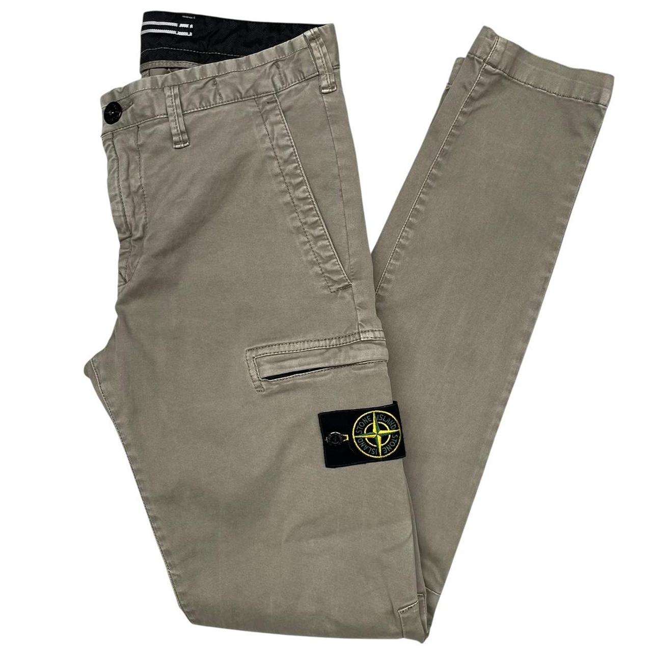 Stone Island AW 2019 Khaki Green Skinny Fit Cargo Trousers
