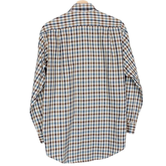 Aquascutum Multicoloured House Check Long Sleeve Cotton Shirt