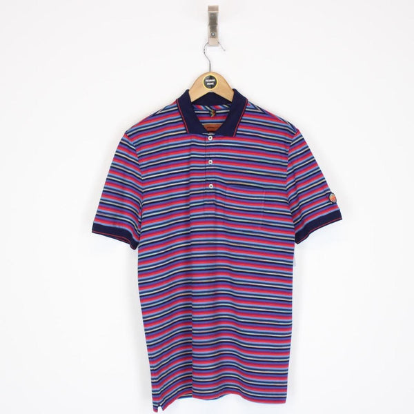 Missoni Multicoloured Striped Short Sleeve Cotton Polo Shirt