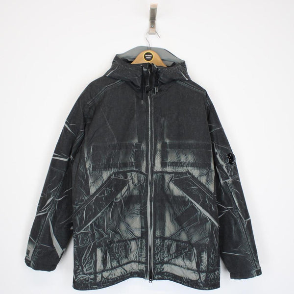 CP Company Black Tracery Full Zip Lens Primaloft Hooded Jacket