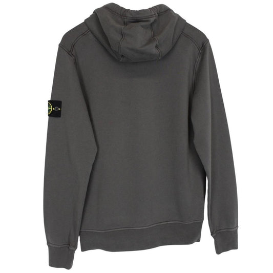 Stone Island Lead Grey Cotton Hoodie Jumper