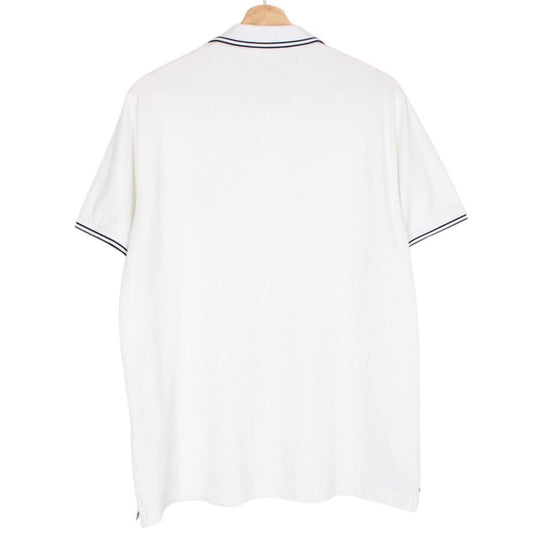 Stone Island White Short Sleeve Compass Cotton Polo Shirt