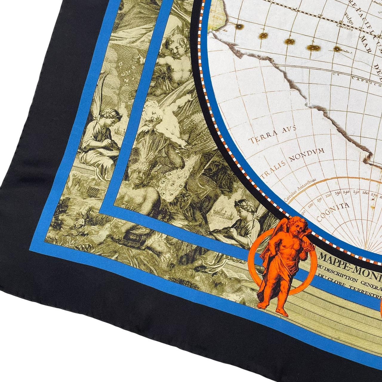 Burberry Multicoloured Society Map Silk Square Scarf